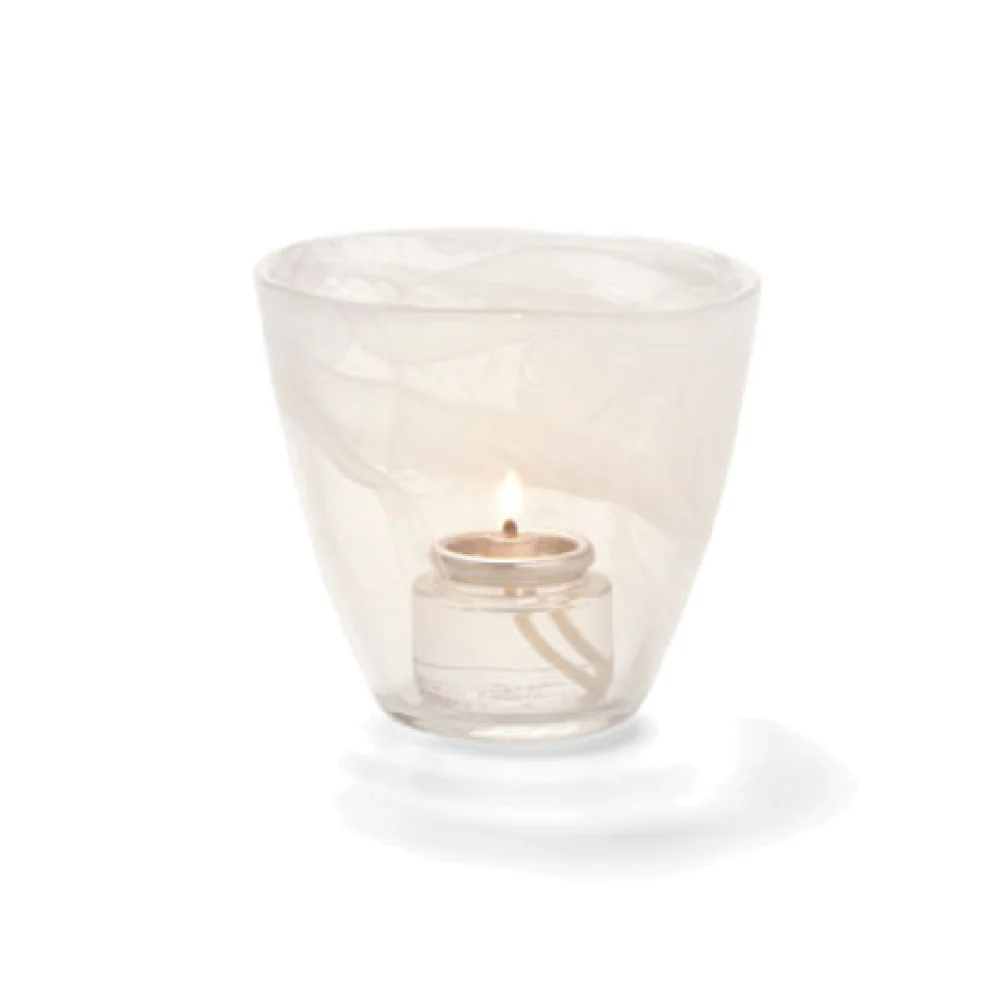 Hollowick 6806W 3-3/4 Inch Freeform Votive Holder Glass Flameless Light