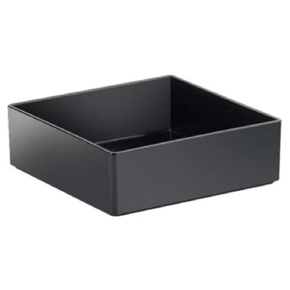Cal Mil 1393-13M 10 Inch Square Melamine Black Display Box Cal Mil 1393-13M 10 Inch Square Melamine Black Display Box