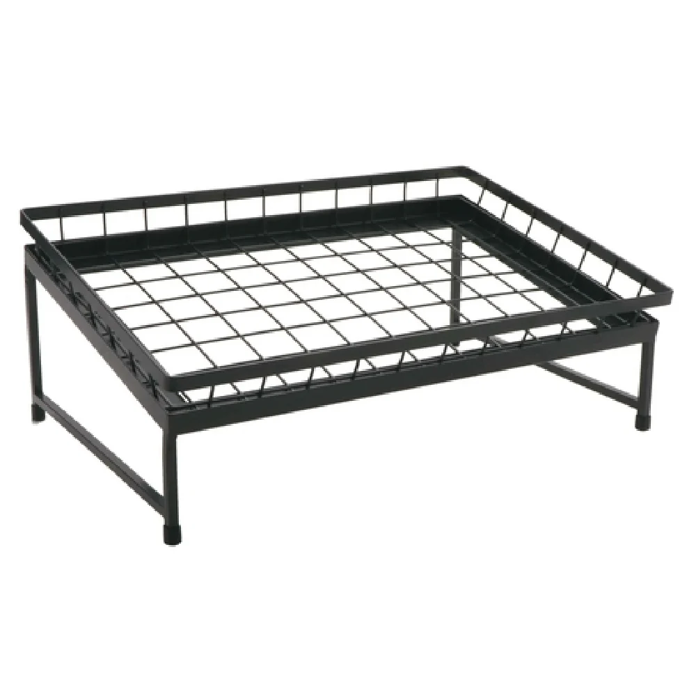GET Enterprises IR-737-MG-1812MG 12 Inch Angled 1 Tier Display Stand Metal Gunmetal GET Enterprises IR-737-MG-1812MG 12 Inch Angled 1 Tier Display Stand Metal Gunmetal