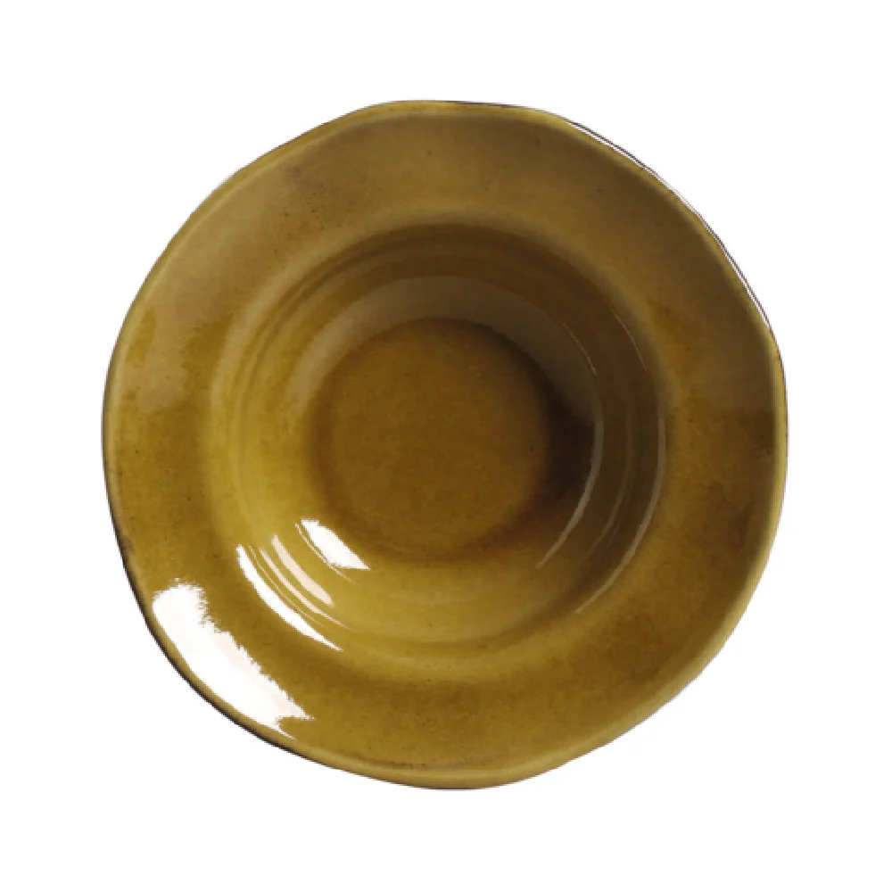 Porto Brasil 1601477101 7.5 Inch Deep Rim Plate Amber Stoneware 12 Packs