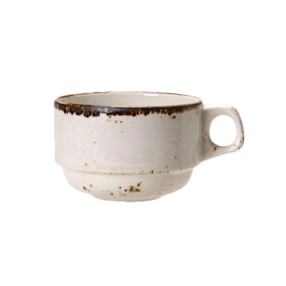 Steelite 11550234 3.5 Oz Slimline Stacking Cup White China - 3 Dozen Cases