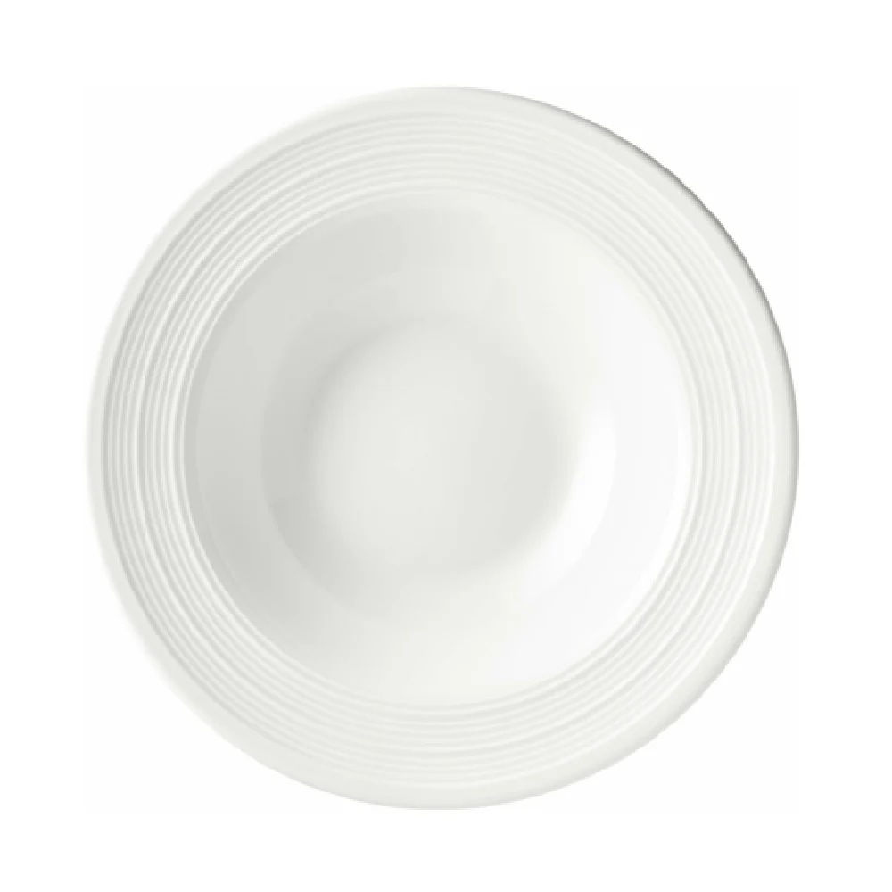 Libbey 999001882 6.15 Inch Round Bowl Porcelain with Embossed Rim Lunar White Libbey 999001882 6.15 Inch Round Bowl Porcelain with Embossed Rim Lunar White