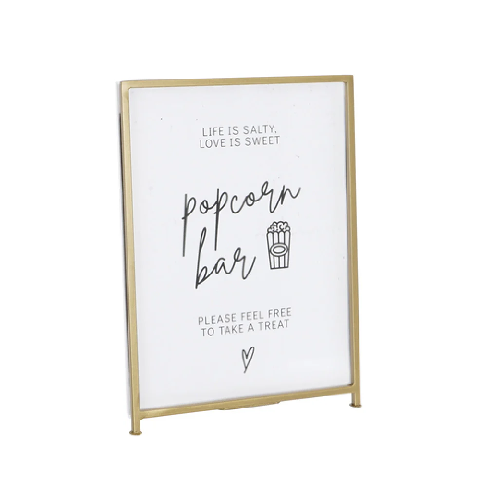Cal Mil 1264-90 8-1/2 Inch Clear Acrylic Sign Holder with Iron Frame Gold Finish Cal Mil 1264-90 8-1/2 Inch Clear Acrylic Sign Holder with Iron Frame Gold Finish