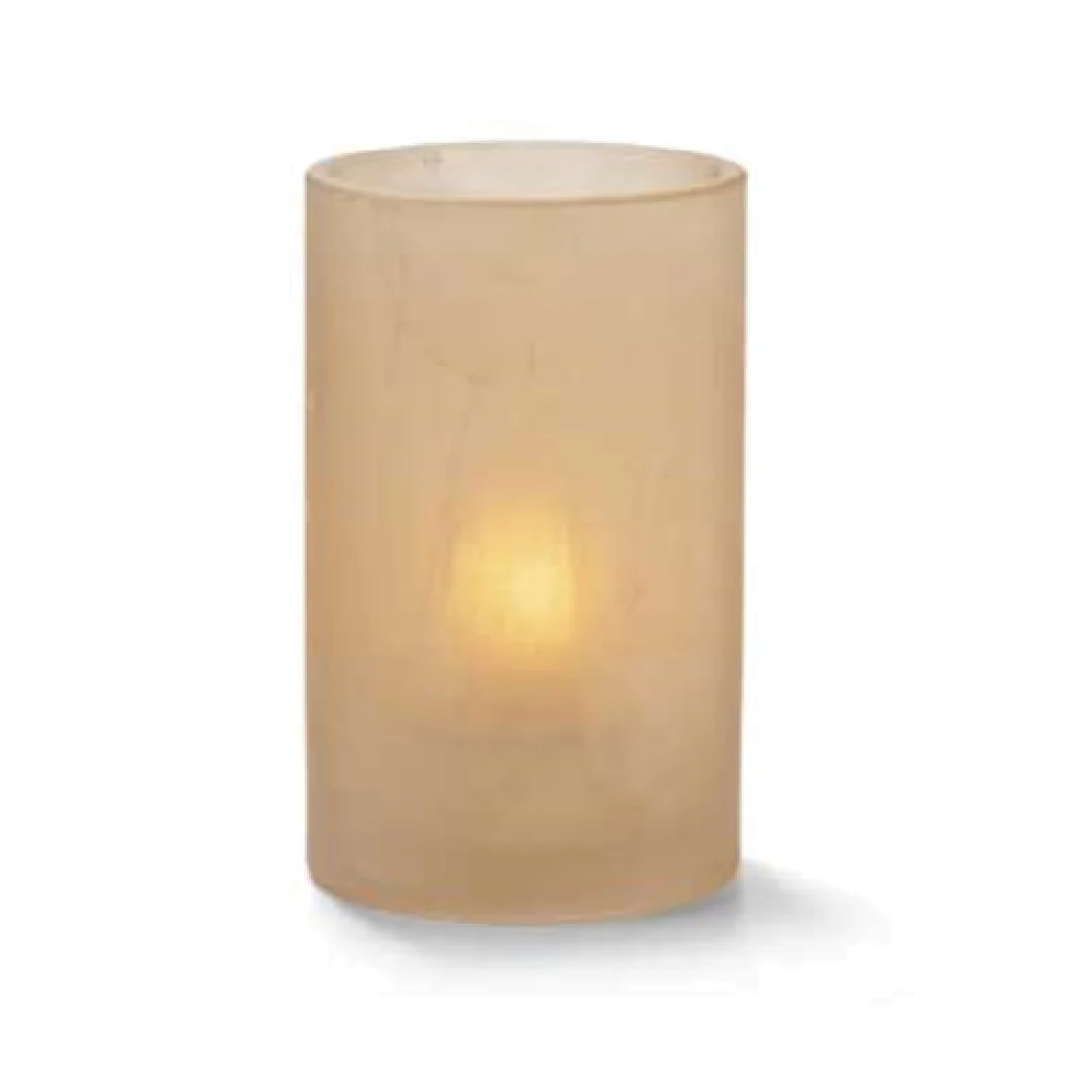 Hollowick 44017SCA 2-7/8 Inch Cylinder Style Candle Lamp Glass Amber Satin