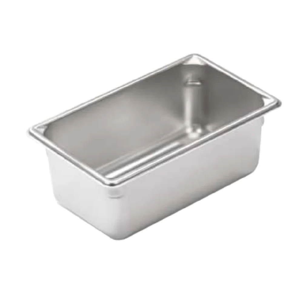 Vollrath 30942 6 Inch 1/9 Size Food Pan 1.1 Quart Capacity 22 Gauge Stainless Steel with Reinforced Pour Corners