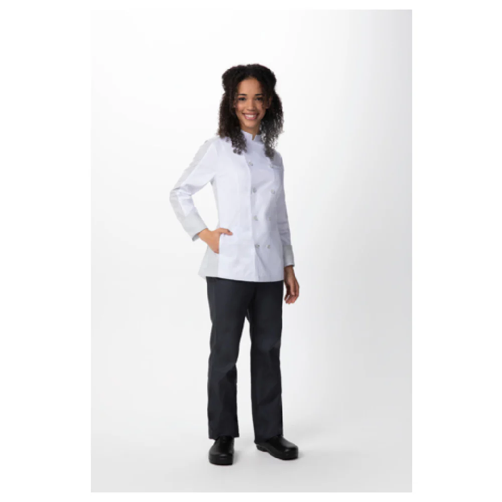 Chef Works CBN01W-WHT-XS 37 Inch Women's Mojave Chef Coat with Long Sleeves