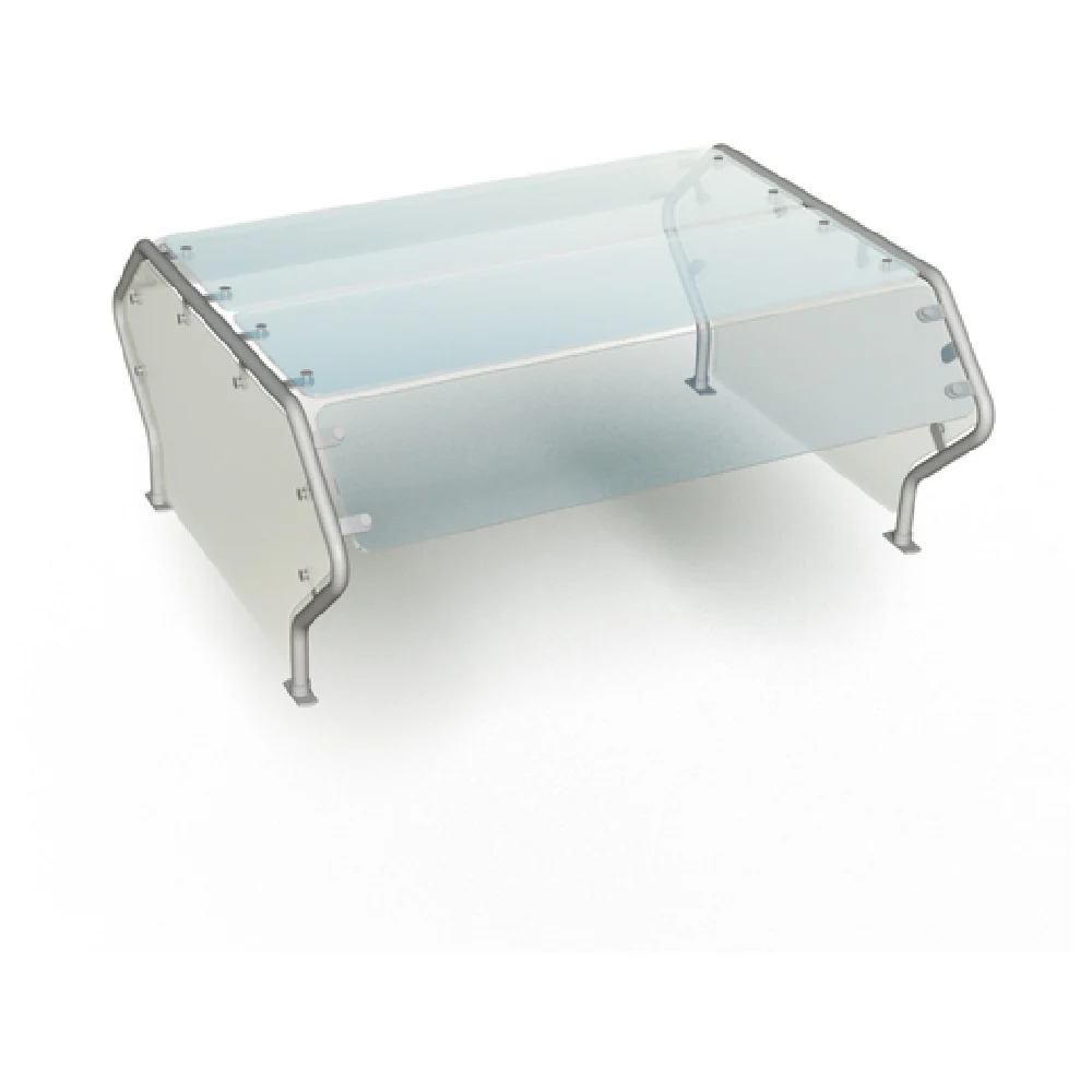 Duke TS482DS-32 31-1/2 Inch Self-service Stationary Sneeze Guard with Glass