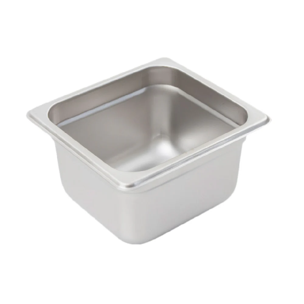 Crestware 2164 1/6 Size Steam Table Pan 22 Gauge Stainless Steel with Saf-T-Rim Crestware 2164 1/6 Size Steam Table Pan 22 Gauge Stainless Steel with Saf-T-Rim