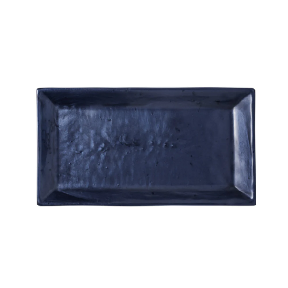 Steelite 7770ER207 17 Inch Rectangle Platter Resin Navy with Descriptors