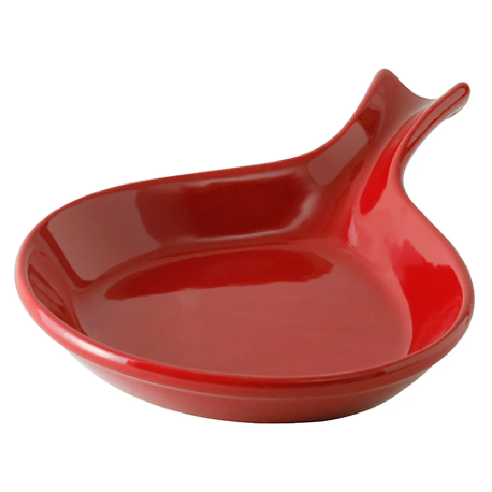Tuxton BQP-130 28-1/2 Oz Fry Pan Server Lead-Free Ceramic Cayenne