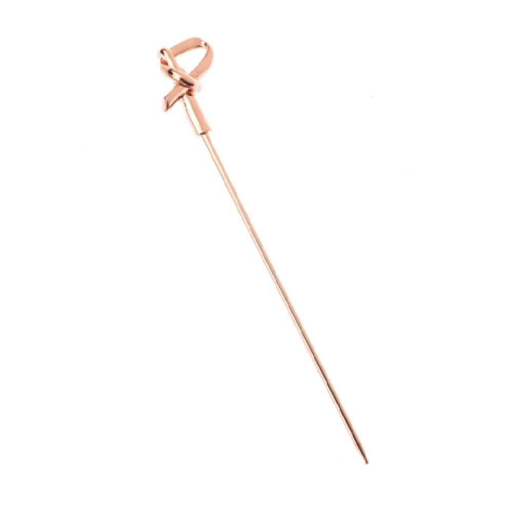 Mercer Culinary M37182CP 4-3/8 Inch Skewers and Metal Bamboo Knot Top Copper Plated Finish Mercer Culinary M37182CP 4-3/8 Inch Skewers and Metal Bamboo Knot Top Copper Plated Finish