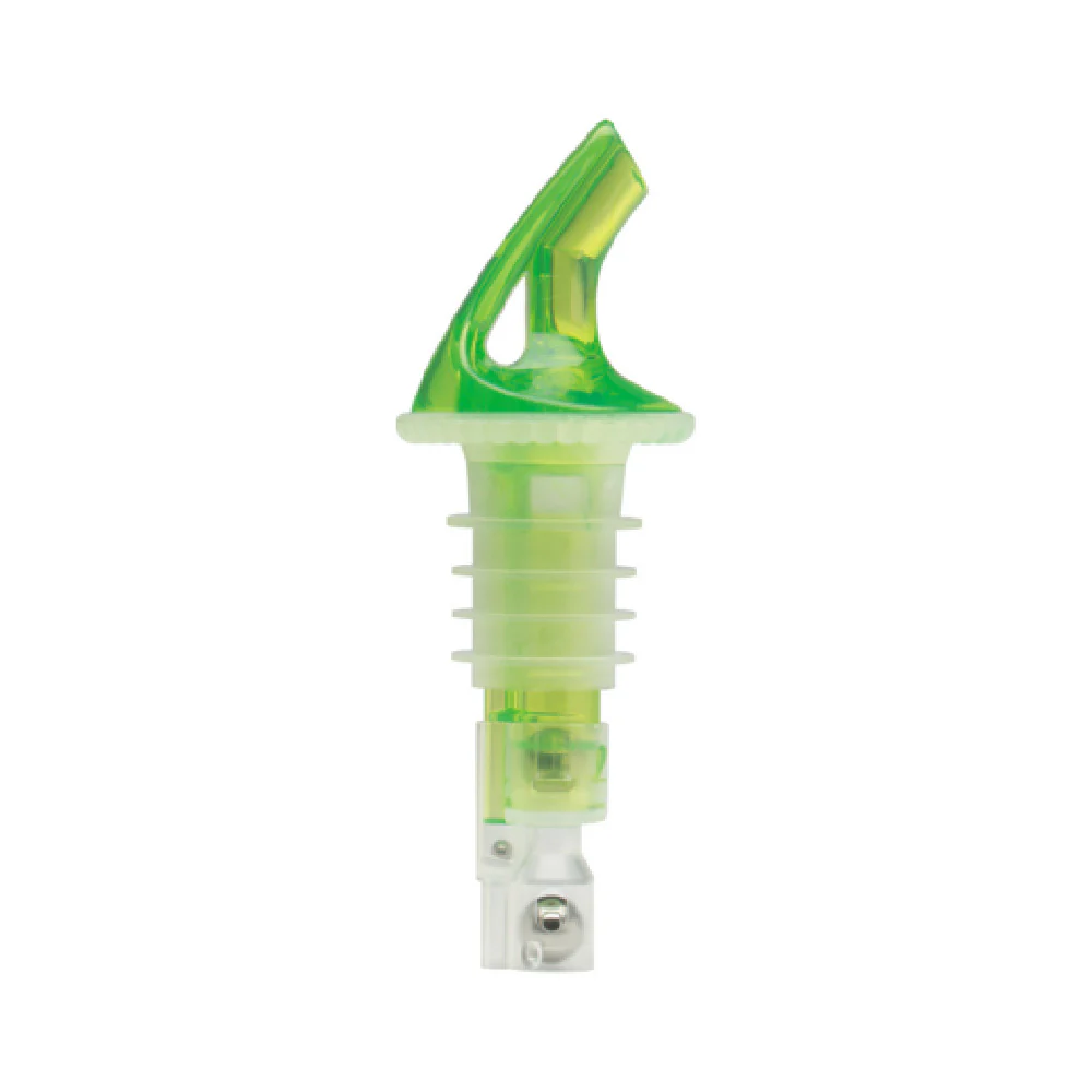 Bar Maid BMP-2125G-PKG 1 1/4Oz Green Liquor Pourers No Collar Wide Cork 2 Packs