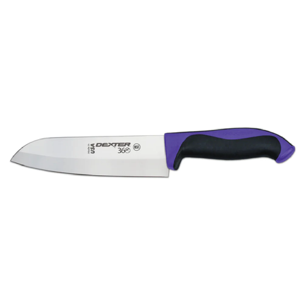 Dexter Russell 36004P 7 Inch Santoku Knife High Carbon Steel Purple Handle Dexter Russell 36004P 7 Inch Santoku Knife High Carbon Steel Purple Handle