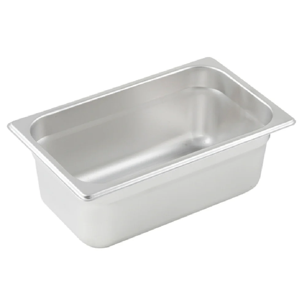 Winco SPJL-404 10 Inch Steam Table Pan 1/4 Size Anti-jamming Stainless Steel