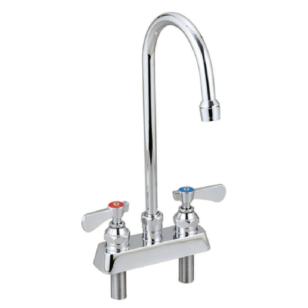 BK Resources BKF-4DM-8G-G Faucet 4 Inch Centers Gooseneck Chrome Finish Heavy Duty