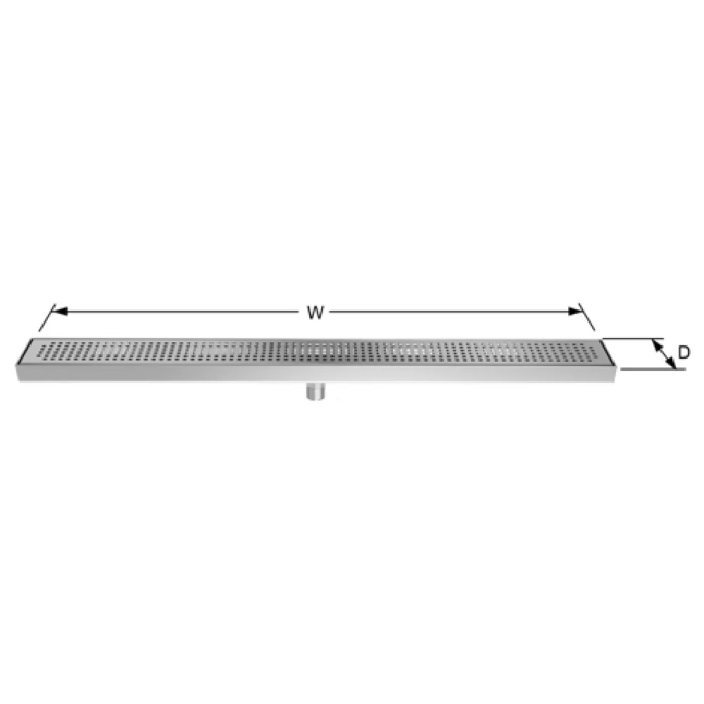 GSW USA WT-PS60S 60 Inch Optional Add-On Linear Drain Stainless Steel with Hygienic Design