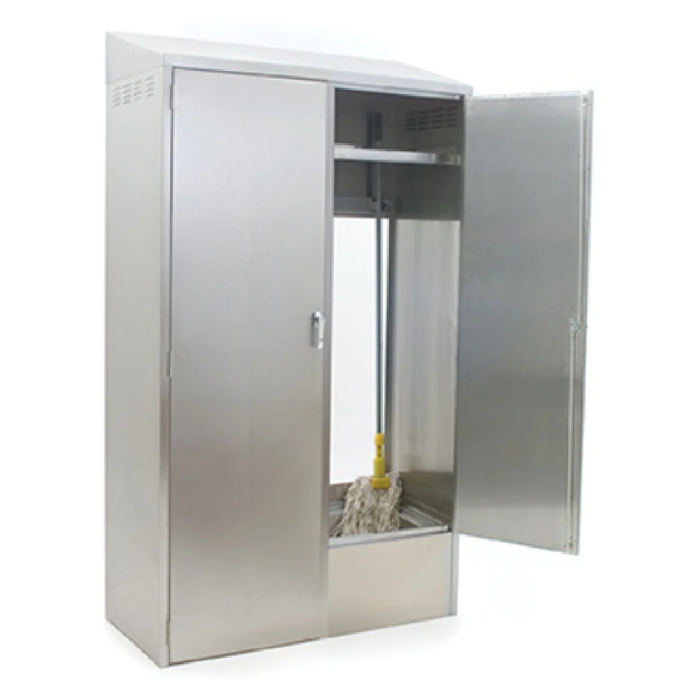 Eagle F1916-VSCS-DL-X 47-1/2 Inch Mop Sink Cabinet Stainless Steel with Hinged Doors Eagle F1916-VSCS-DL-X 47-1/2 Inch Mop Sink Cabinet Stainless Steel with Hinged Doors
