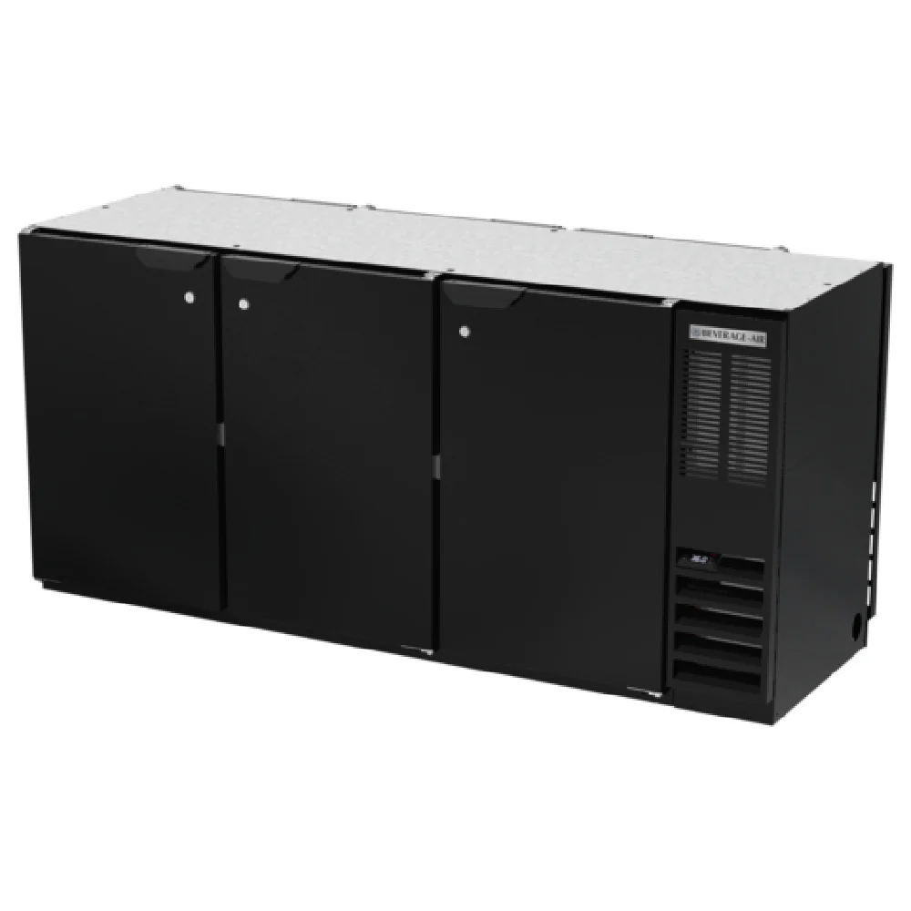 Beverage Air BB72HC-1-F-PT-B 72 Inch Refrigerated Open Food Rated Back Bar Cabinet
