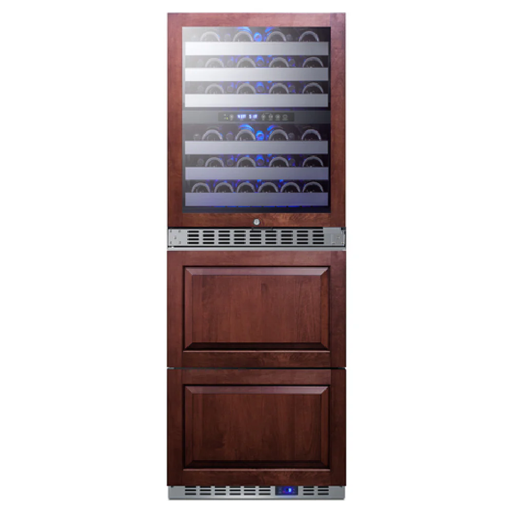 Summit SWCDAF24PNR 23 Inch Dual Zone Wine Cellar All-Freezer with Glass Door Summit SWCDAF24PNR 23 Inch Dual Zone Wine Cellar All-Freezer with Glass Door