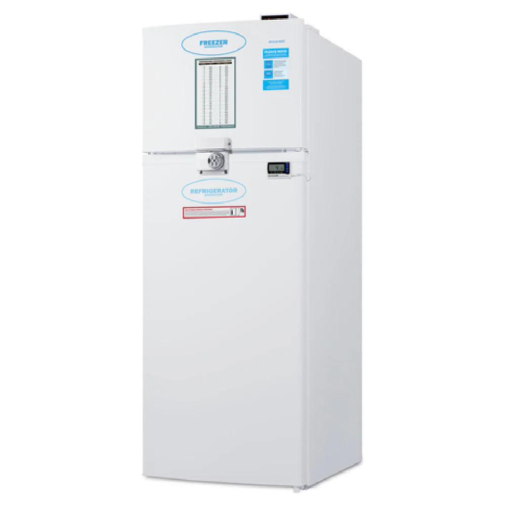 Summit AGP96RFLCAL 21 Inch Medical Refrigerator Freezer with Lock and 2 Shelves
