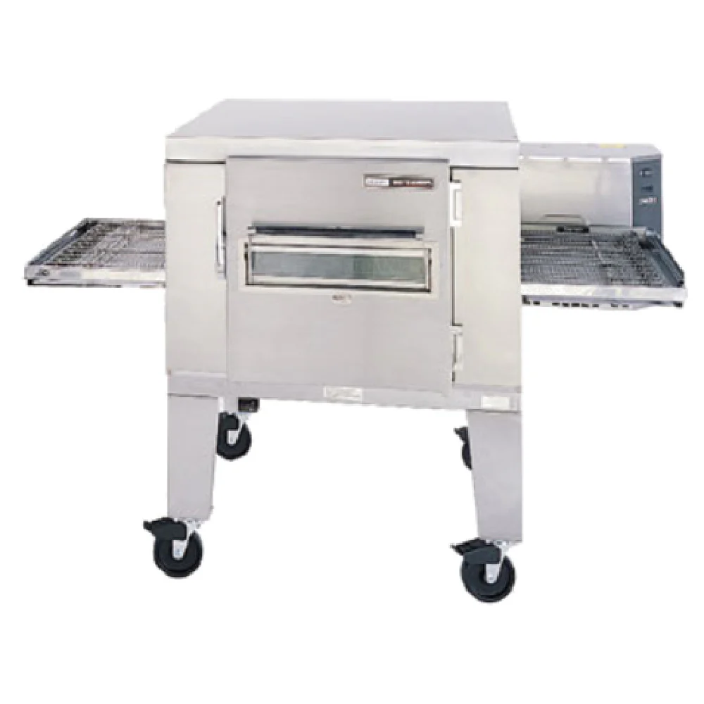 Lincoln 1451-000-U 78 Inch Gas Conveyor Pizza Oven with Glass Access Window 120000 BTU