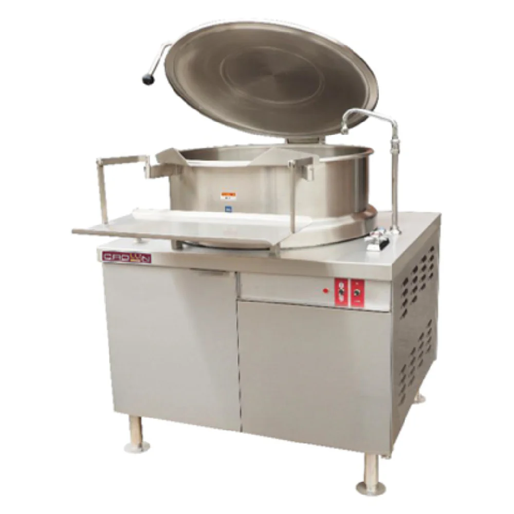 Crown Steam DMT-30 36 Inch Direct Steam Tilting Kettle 30 Gallon 316 Stainless Steel with Hydraulic Power Tilt Crown Steam DMT-30 36 Inch Direct Steam Tilting Kettle 30 Gallon 316 Stainless Steel with Hydraulic Power Tilt