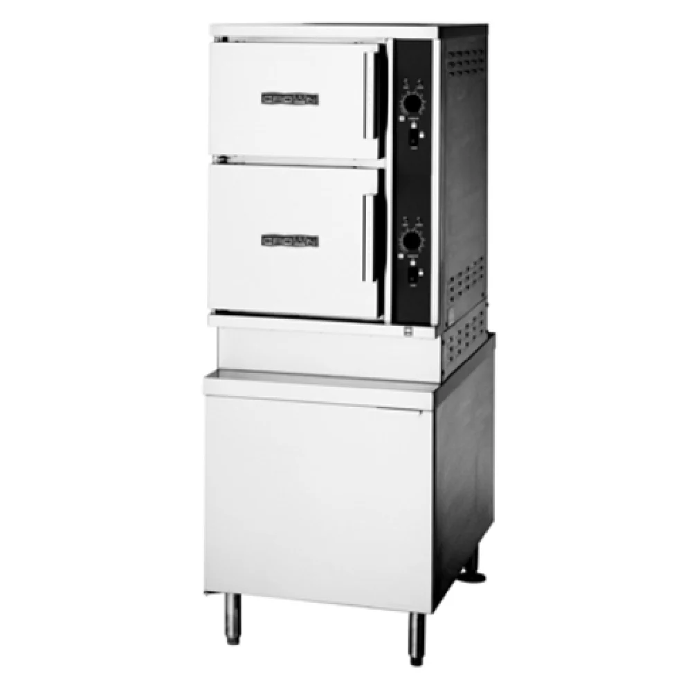 Crown Steam SX-55EC_220/60/3 24 Inch Electric Convection Steamer with 2 Compartments