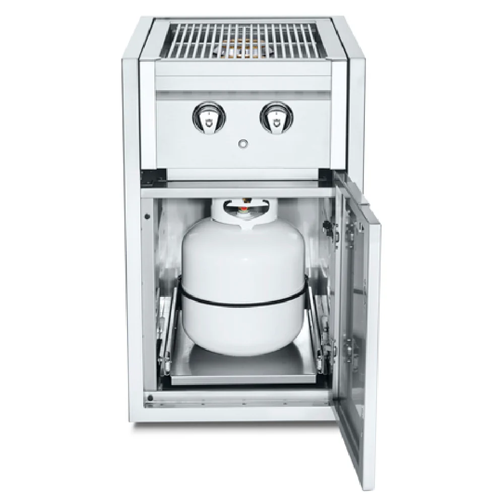 Crown Verity IBISC-SB-PH 21 Inch Built-In Cabinet with Propane Holder and Dual Burner 15000 BTU Crown Verity IBISC-SB-PH 21 Inch Built-In Cabinet with Propane Holder and Dual Burner 15000 BTU
