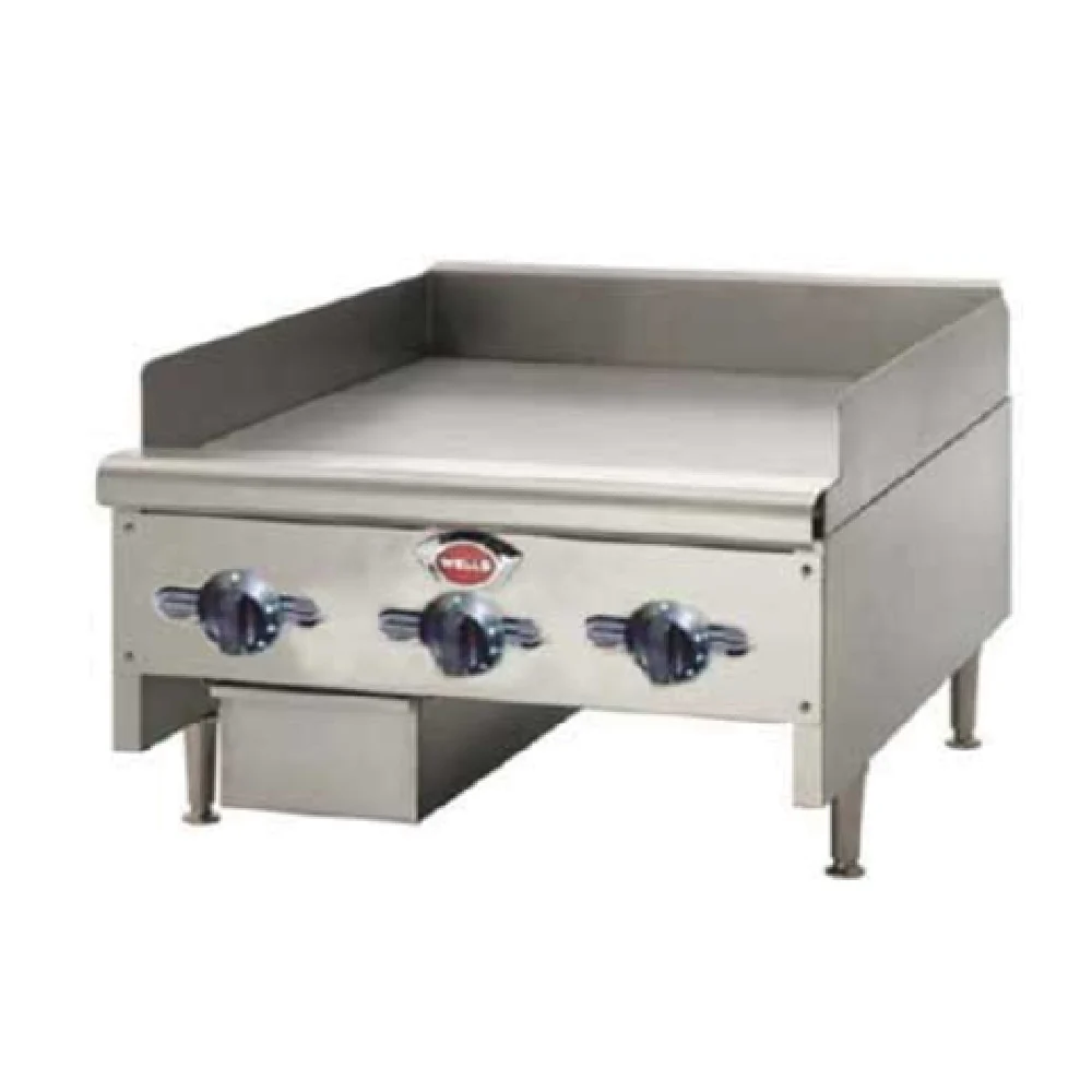 Wells HDTG-6030G 60 Inch Griddle Gas Countertop Stainless Steel 150000 BTU