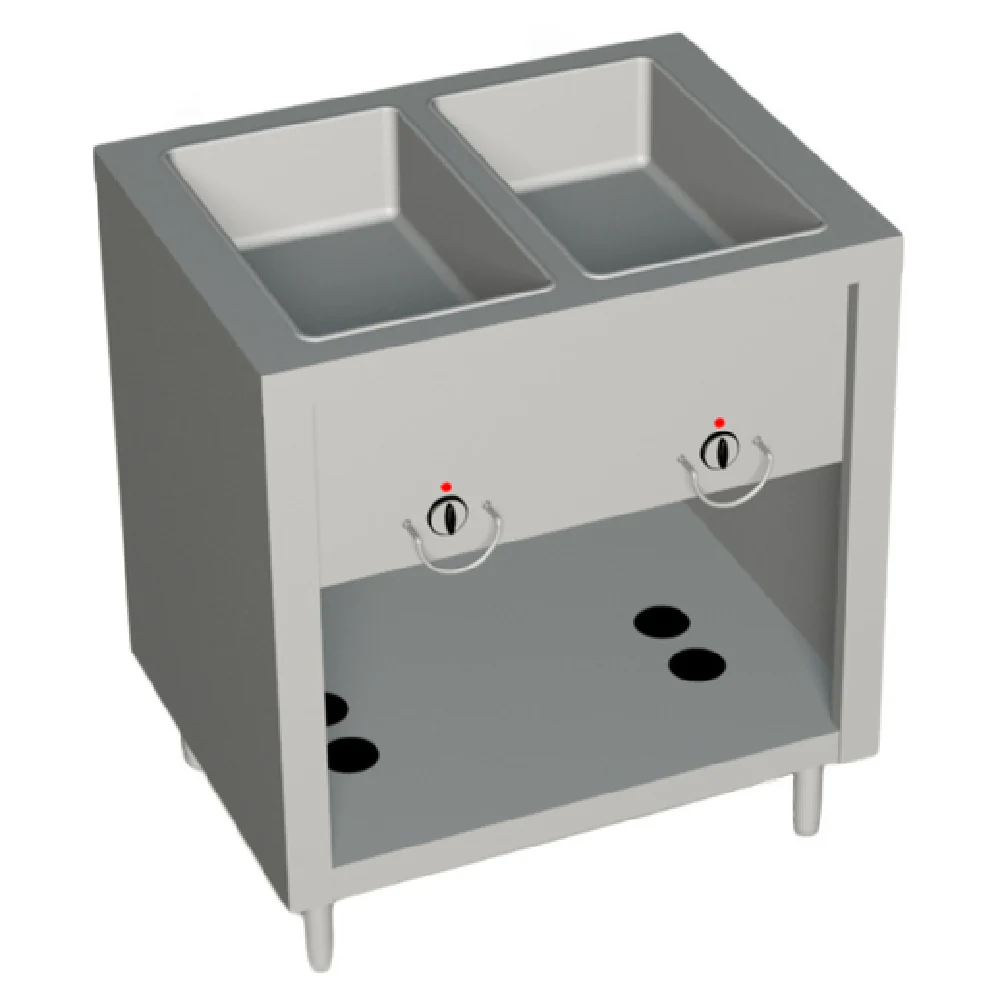 Duke 302-25PG_LP_217154 32 Inch Gas Hot Food Unit with Galvanized Steel Wells