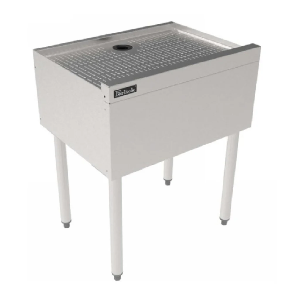 Perlick TSS12DB 12 Inch Underbar Drainboard Embossed Top with Legs and Feet