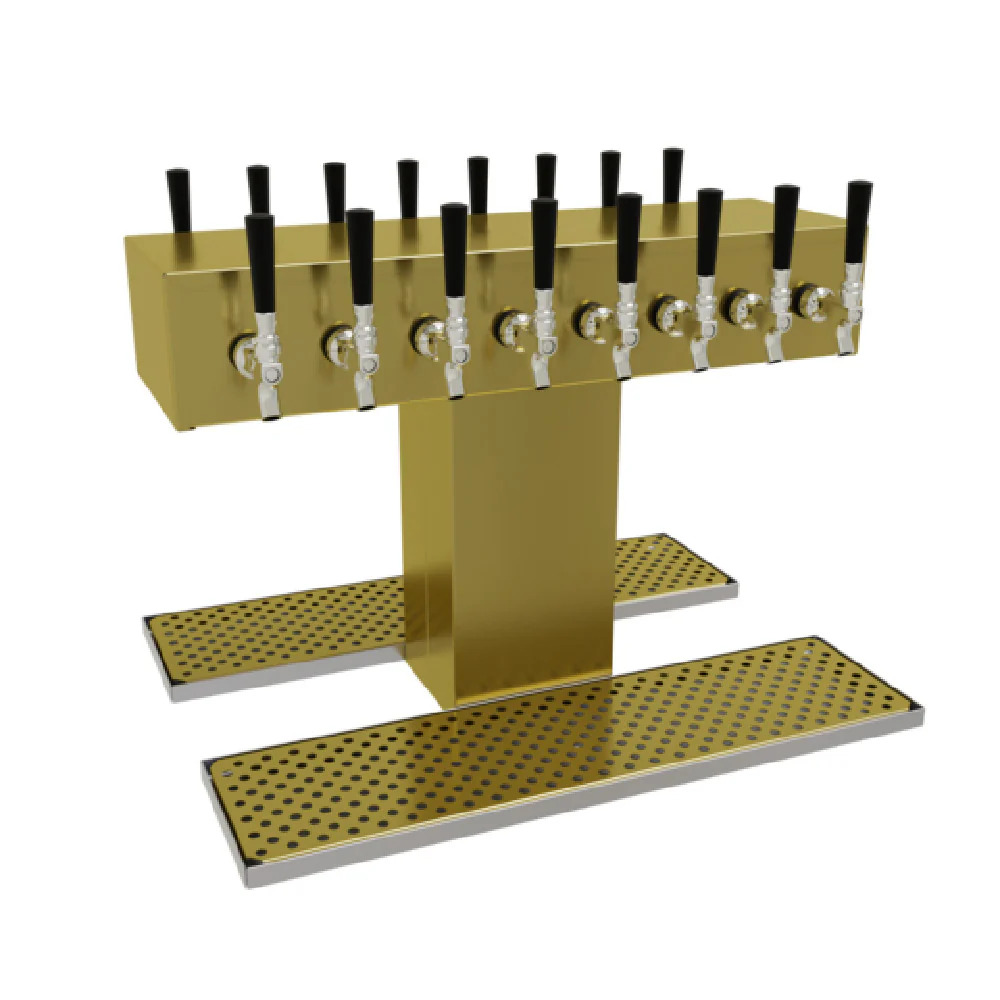 Glastender DT-16-PBR 26 Inch Double-Sided Draft Dispensing Tower with Stainless Steel Construction