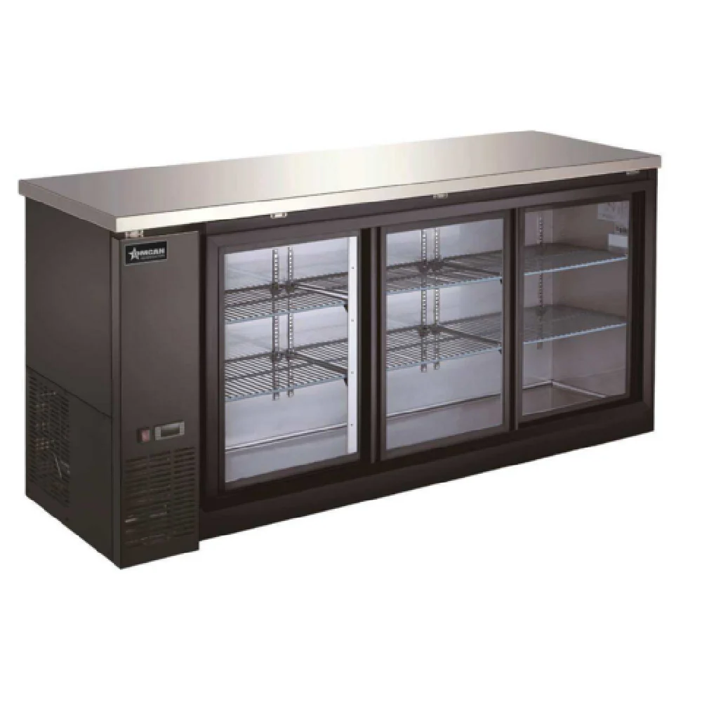 Omcan 51062 (BB-CN-0020-GY) Refrigerated Back Bar Cooler Reach-in Three-section Omcan 51062 (BB-CN-0020-GY) Refrigerated Back Bar Cooler Reach-in Three-section