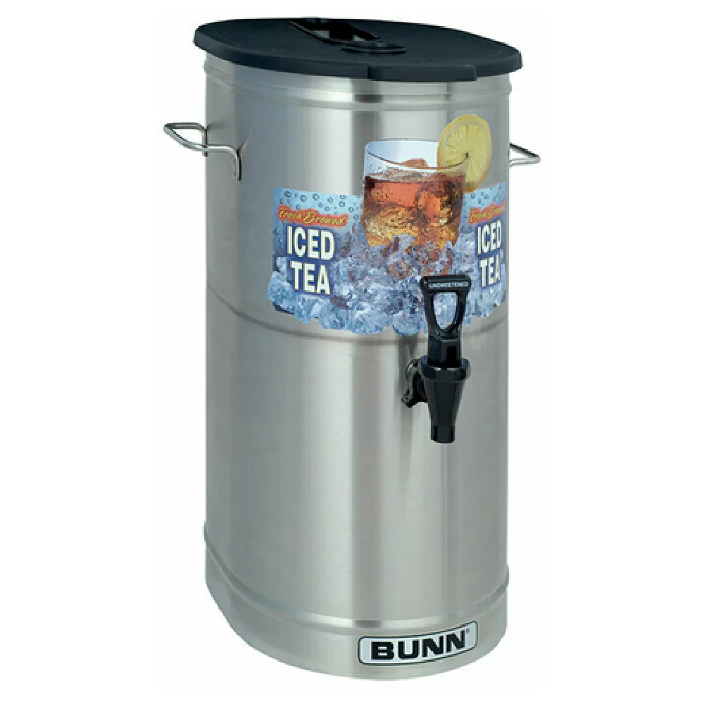 Bunn 34100.0002 10 Inch Iced Tea Coffee Dispenser Stainless Steel with Sump Valve