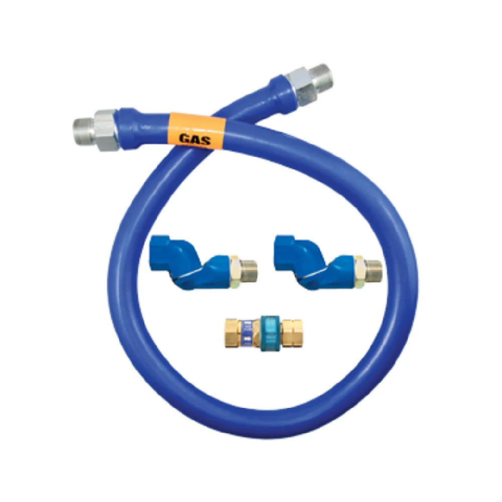Dormont 1675BPQ2S48BX 3/4 Inch 48 Inch Gas Connector Hose Assembly with SnapFast and Swivel MAX Dormont 1675BPQ2S48BX 3/4 Inch 48 Inch Gas Connector Hose Assembly with SnapFast and Swivel MAX