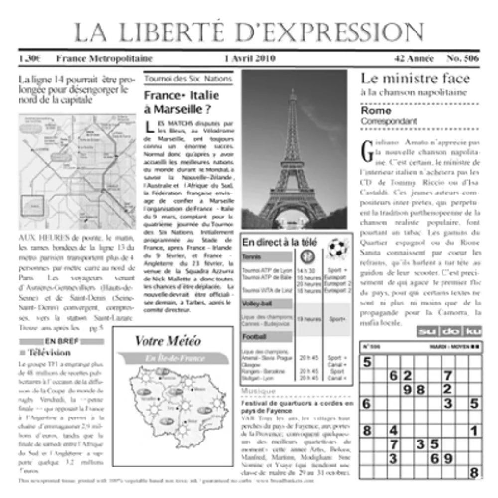 GET Enterprises 4-TF1600 12 Inch Food-Safe French Newsprint Liner Paper