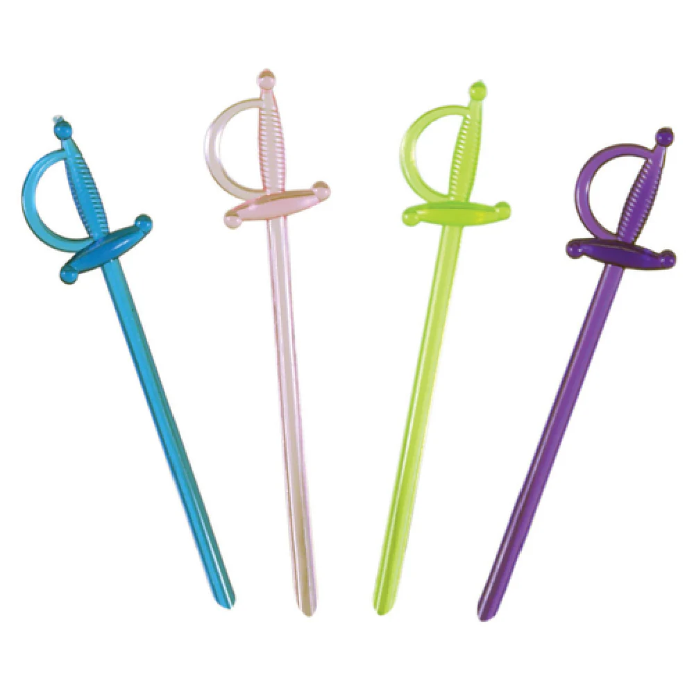 Spill-Stop 400-00 3 Inch Plastic Sword Picks Assorted Colors 1000 Packs