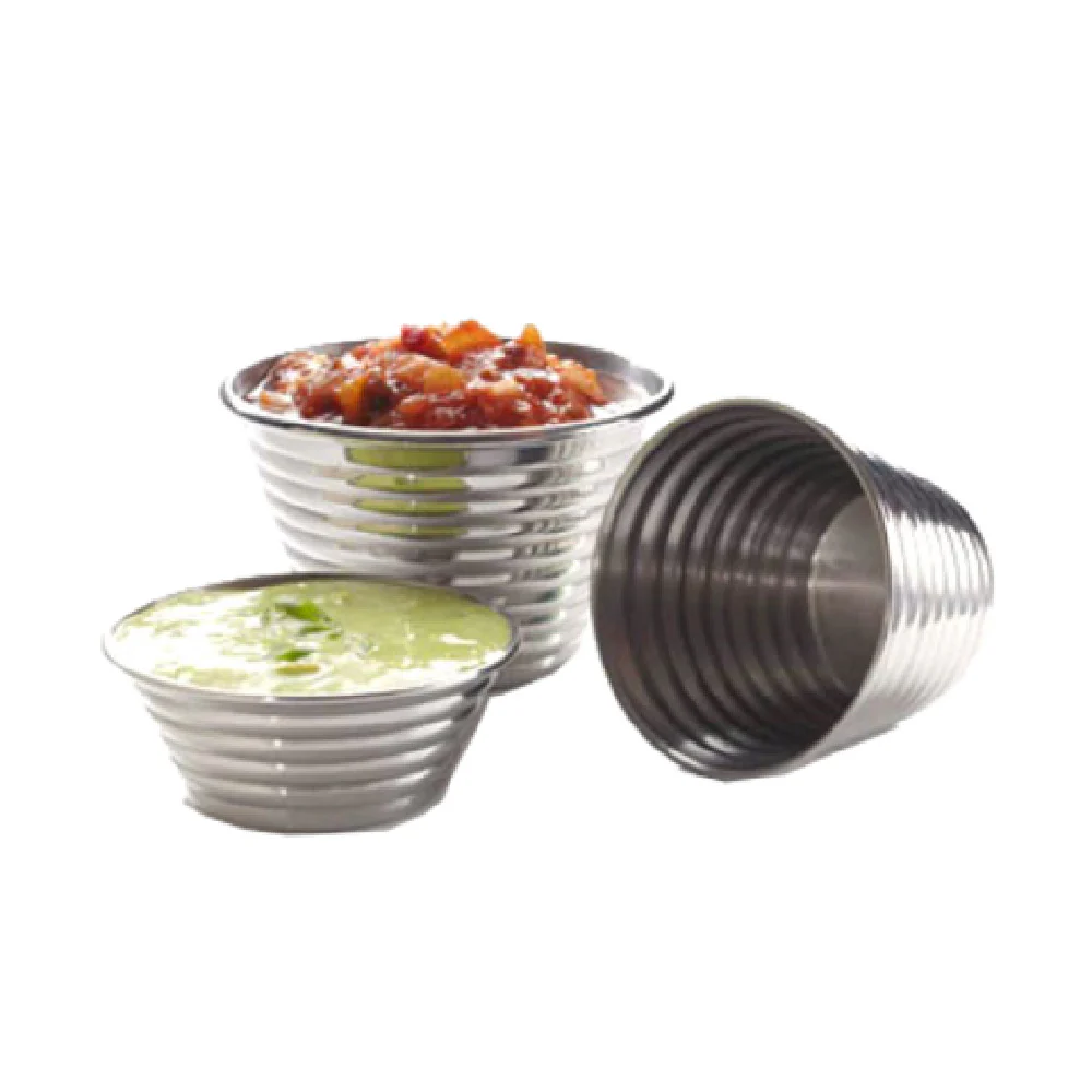 American Metalcraft RSC4 4 Oz Sauce Cup Stainless Steel Ribbed Finish