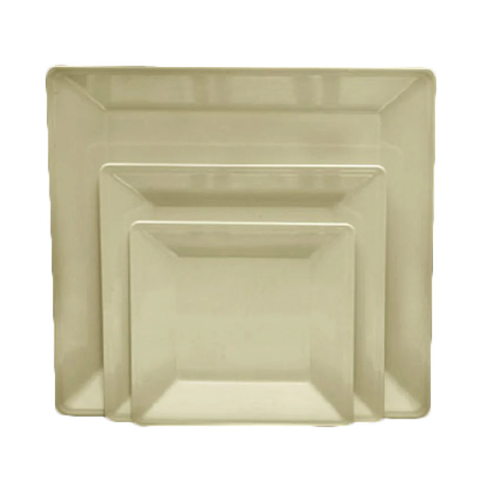 Thunder Group PS3208V 8-1/4 Inch Square Plate Break-Resistant Melamine Beige