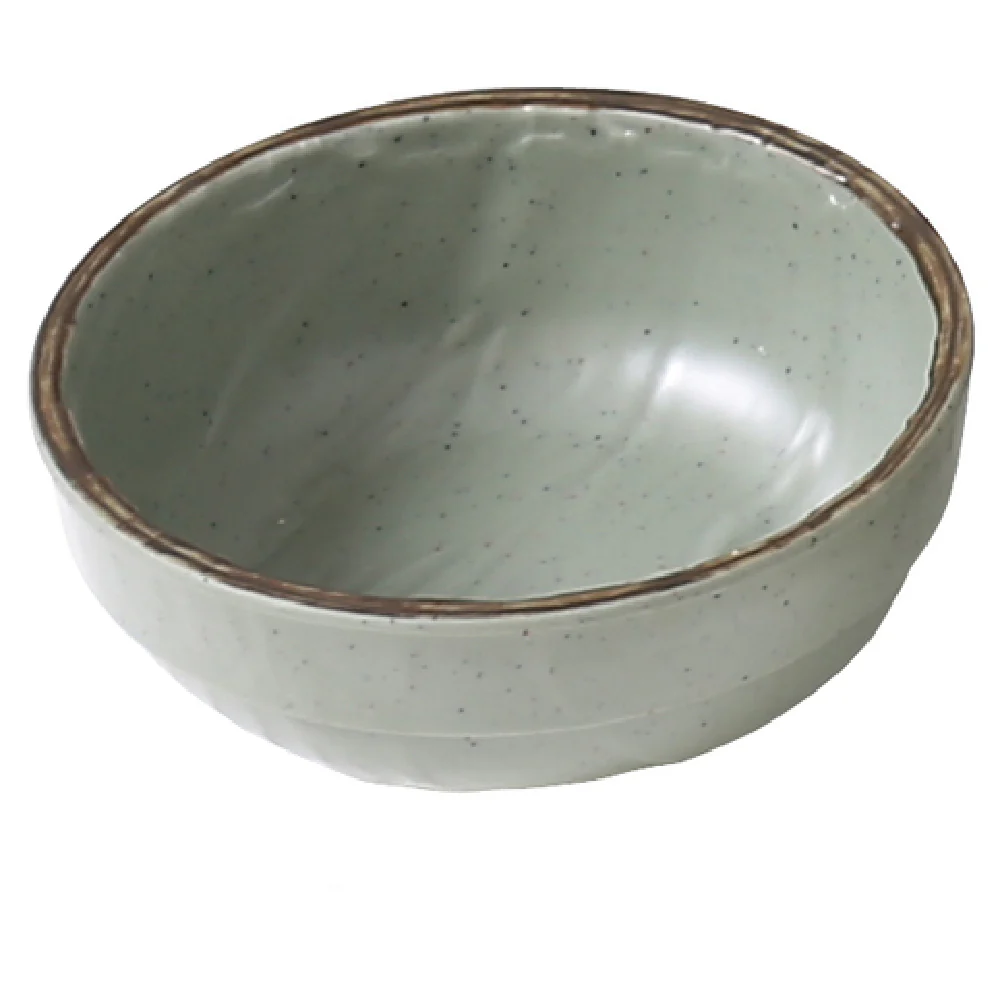 Yanco YO-5005 7 Oz Round Bowl Melamine Matte Green Dishwasher Safe 4-1/2 Inch Diameter