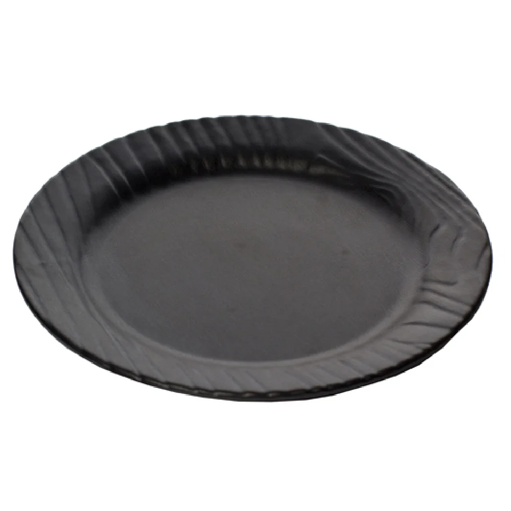 GET Enterprises 15003216001 10 Inch Round Cheforward Sustain Rim Plate Black Melamine GET Enterprises 15003216001 10 Inch Round Cheforward Sustain Rim Plate Black Melamine