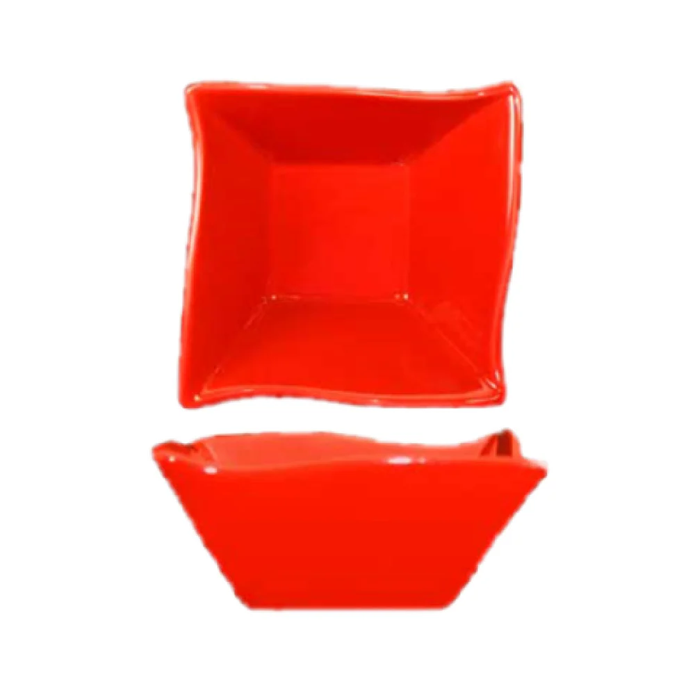 International Tableware AS-11-CR 11 Oz Square Bowl Lead Free Porcelain Crimson Red International Tableware AS-11-CR 11 Oz Square Bowl Lead Free Porcelain Crimson Red