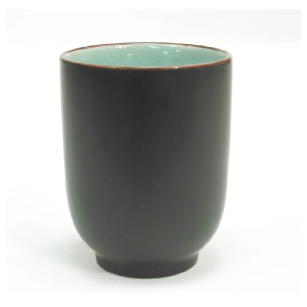 CAC China 666-1-BLU 8 Oz Japanese Style Drinkware Cup Reactive Glaze Ceramic