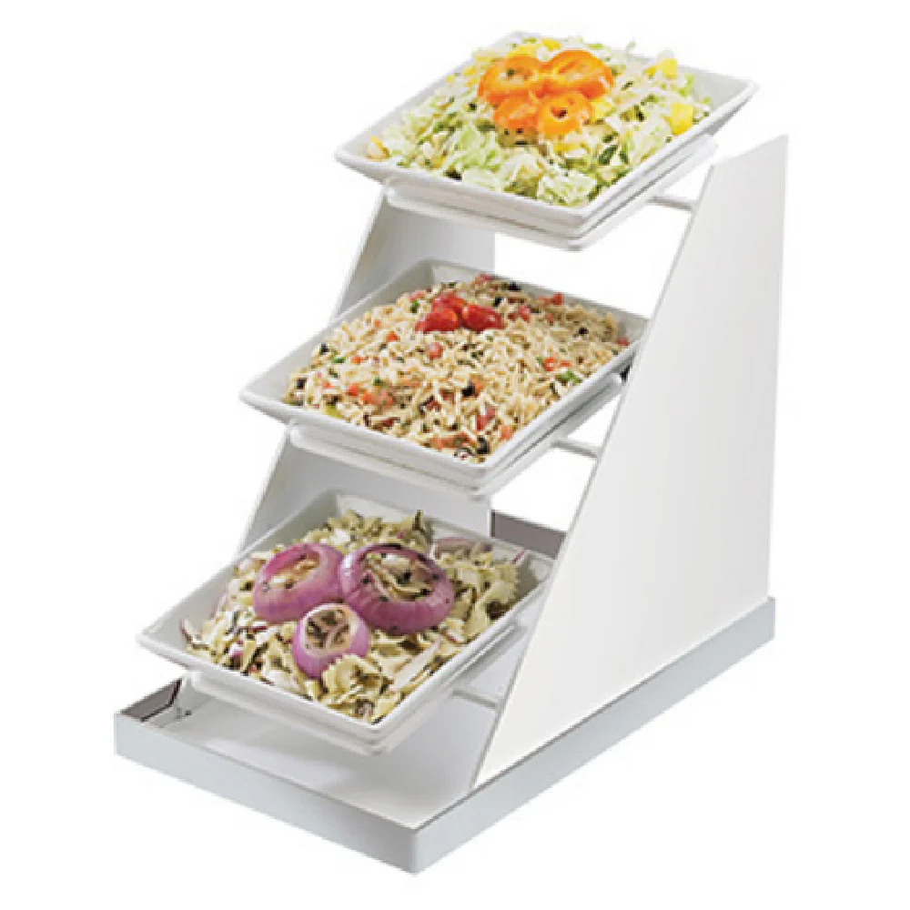 Cal Mil 3022-55 10 Inch Luxe Bowl Display 3 Tier Metal Frame with Melamine Bowls