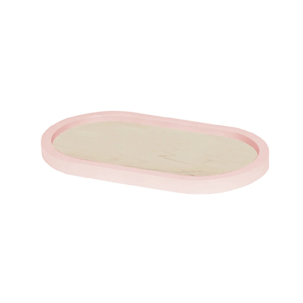 Cal Mil 22379-712-108 7 Inch Blonde Serving Tray Oval with Blush Rim Maple Cal Mil 22379-712-108 7 Inch Blonde Serving Tray Oval with Blush Rim Maple