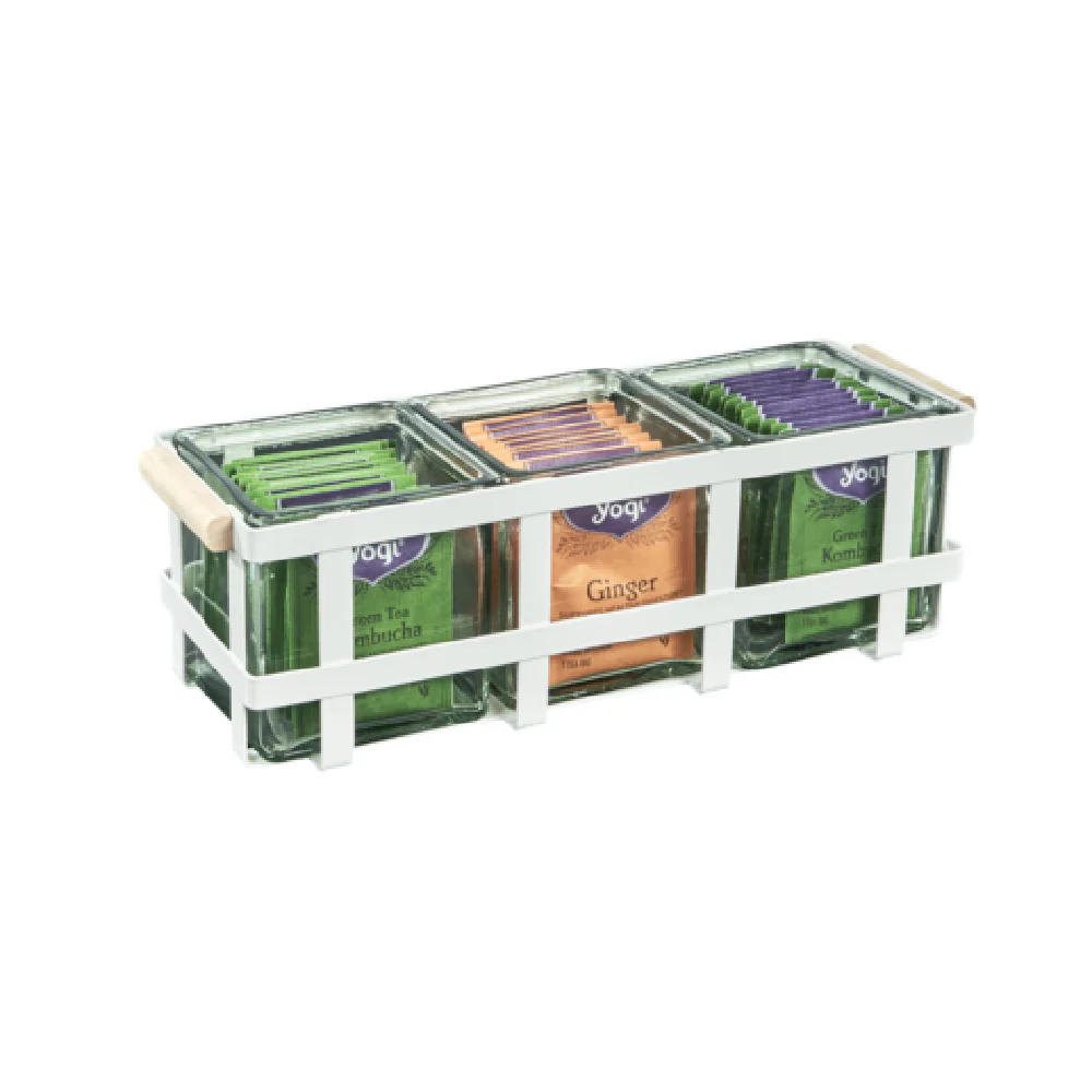 Cal Mil 22440-3-71 12.75 Inch Blonde 3 Tier Condiment Caddy Countertop Display