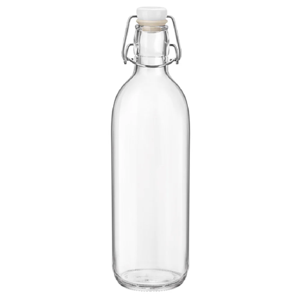 Steelite 49137Q470 1 Quart Glass Swing Top Bottle with Airtight Seal