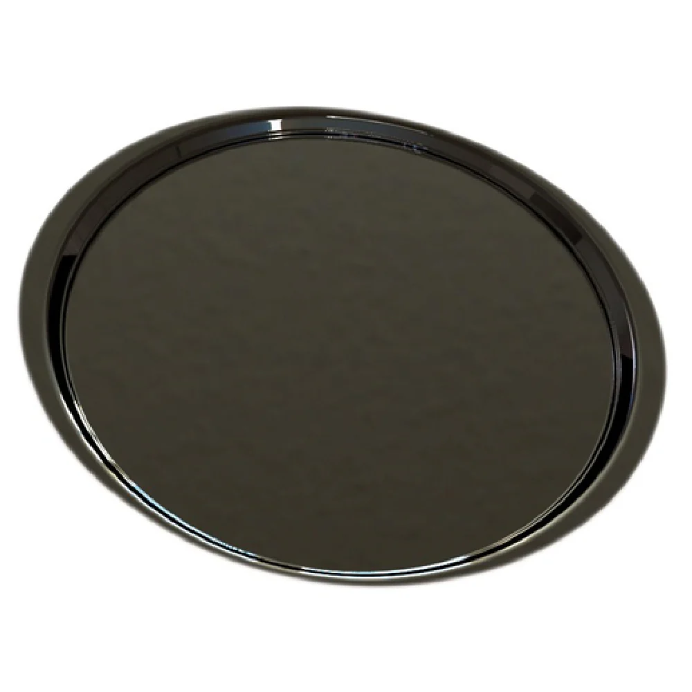 Cambro 1400ET110 15-7/20 Inch Round Tray Black Fiberglass Non-Skid