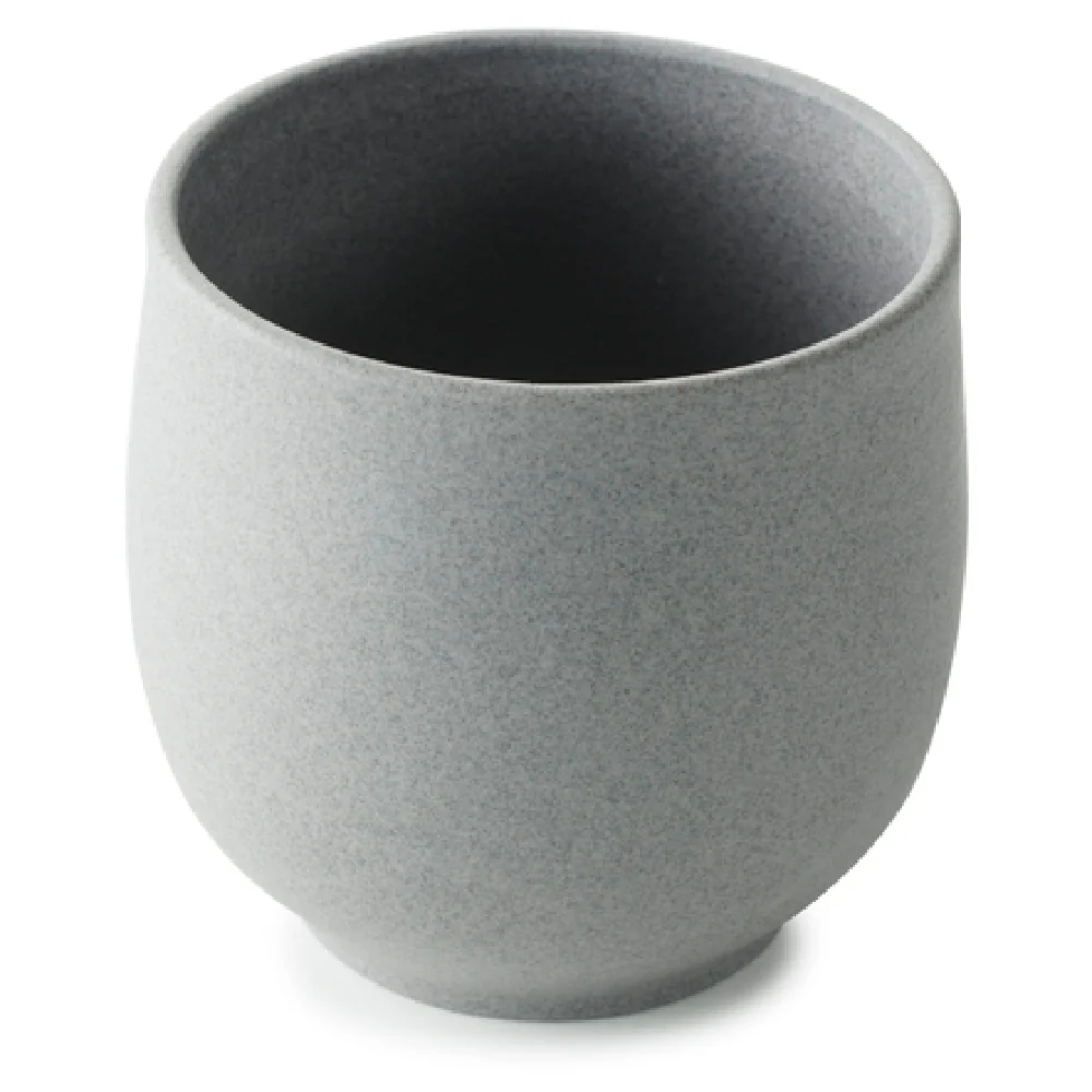Revol 654627 2.75 Oz Matte Grey Porcelain Cup Dishwasher Safe with Recycled Clay