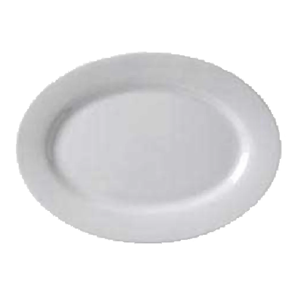 Vertex China ARG-13 11-1/2 Inch Oval Platter Rolled Edge Porcelain White